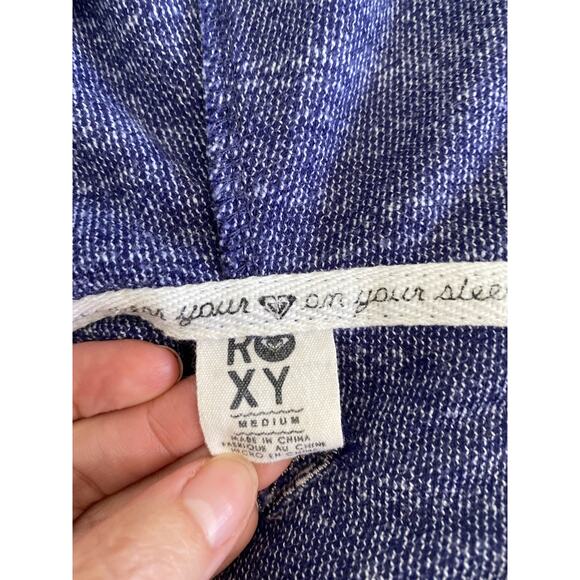 Roxy Boho Surf Open Neck Drawstring Hooded Scoop Hem Sz‎ M - Picture 4 of 10